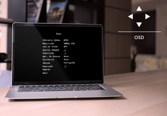 Múltiplos recursos com o Menu OSD