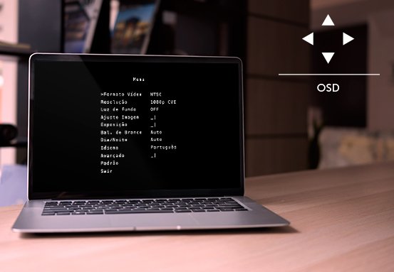 Múltiplos recursos com o menu OSD