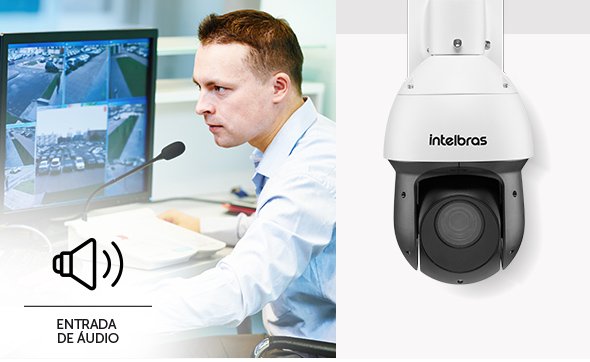 Audio, vídeo e controle PTZ