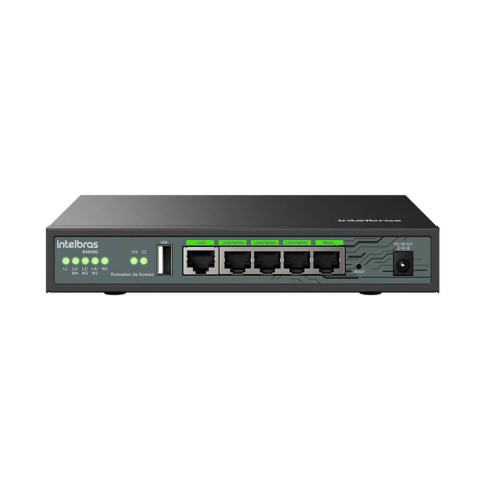 ROTEADOR FIREWALL GERENCIAVEL R 3005G - VPN 5 PORTAS + USB - INTELBRAS