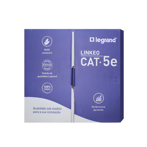 CABO UTP CAT5E CMX LINKEO CAIXA COM 305 METROS AZUL - LEGRAND
