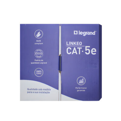 CABO UTP CAT5E CMX LINKEO CAIXA COM 305 METROS AZUL - LEGRAND
