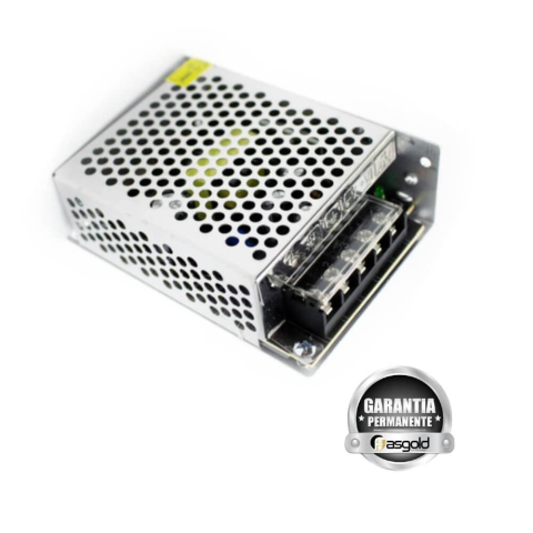 FONTE 12V 5A GRADEADA COM PROTETOR DE SURTO E INTERFERENCIA - FASGOLD