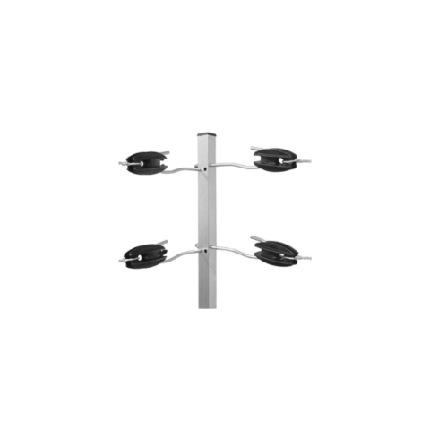 HASTE DE CANTO COMPLETA 25X25 1 METRO PARA CERCA ELETRICA - CONFISEG