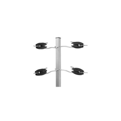 HASTE DE CANTO COMPLETA 25X25 1 METRO PARA CERCA ELETRICA - CONFISEG