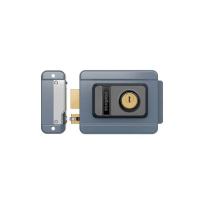 Fechadura Elétrica de sobrepor FX 1500 Cilindro Fixo e Duplo CINZA - INTELBRAS