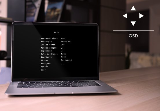 Múltiplos recursos com o menu OSD