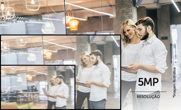Imagens mais nítidas e detalhadas com a resolução de 5 MP