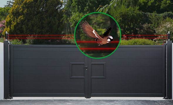 Disparo com interrupção de dois feixes