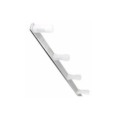 HASTE DE ALUMINIO CHATA 75CM COM 4 ISOLADORES MAIA BRANCO