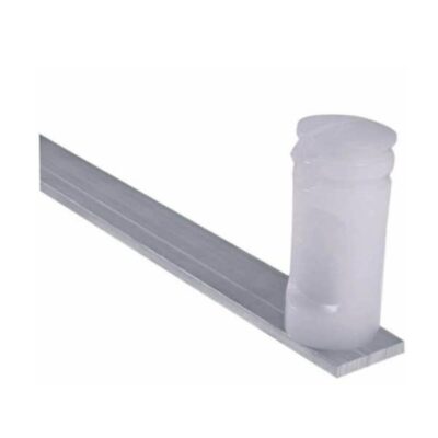 HASTE BARRA CHATA 1X4 COM 6 ISOLADORES MAIA 1 METRO BRANCO