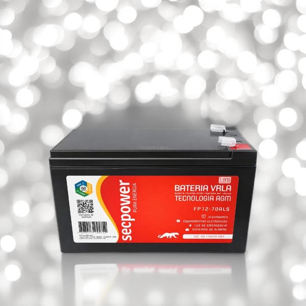 BATERIA SELADA CHUMBO ACIDA 12V 7AH VRLA AGM - SECPOWER - Imagem 2