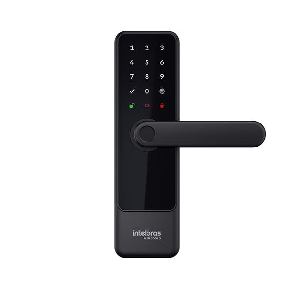 FECHADURA DIGITAL DE EMBUTIR MFD 3000 D PRETA INTELBRAS